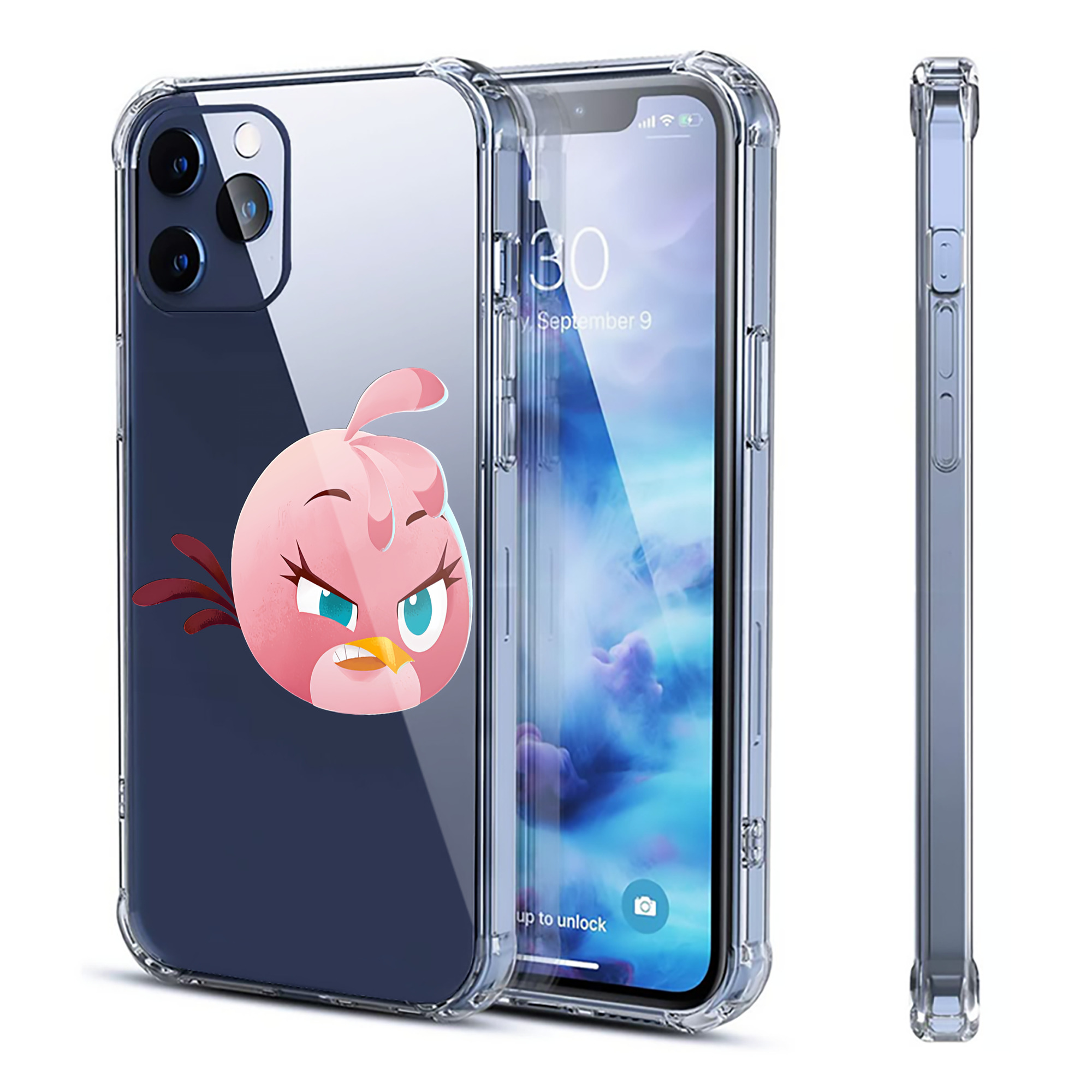 （画像用） Angry Birds アングリーバード 【iPhone 12シリーズ対応】透明スマホケース（クリアソフトケース）